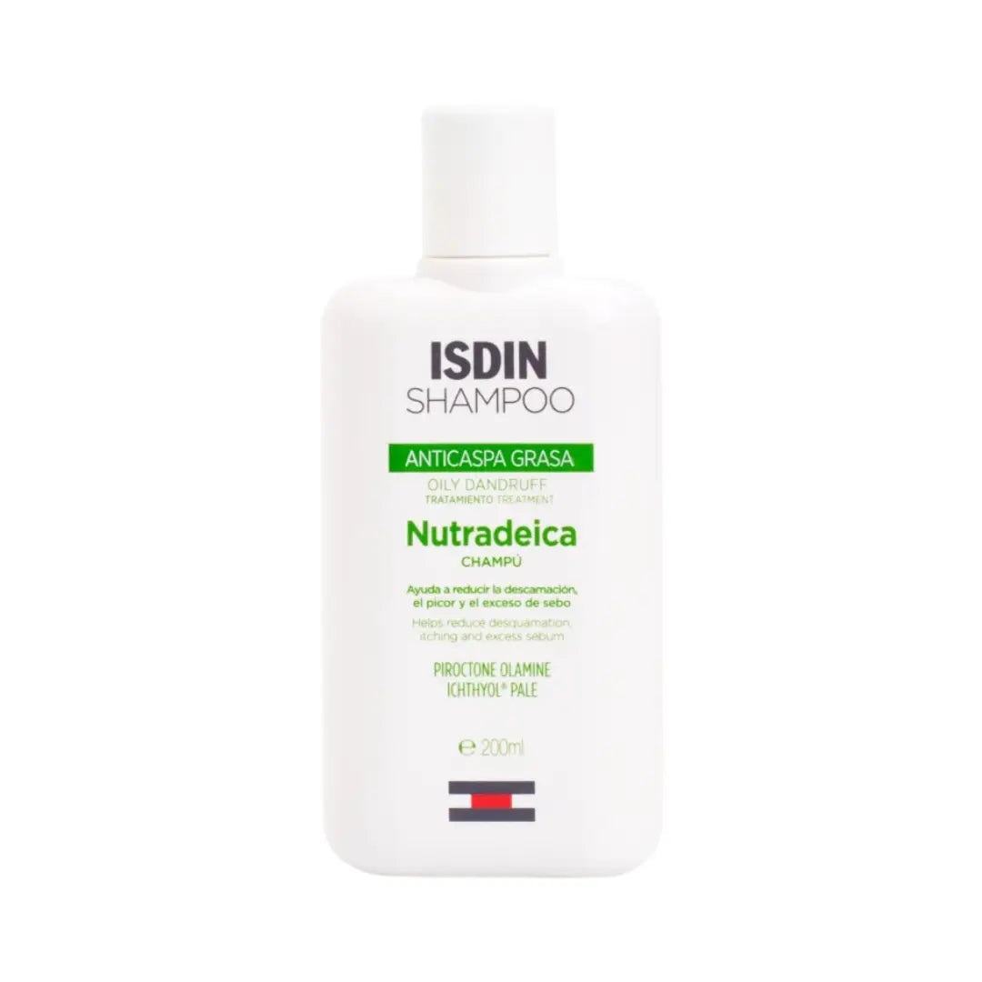 ISDIN Nutradeica Oily Dandruff Treatment Shampoo 200ml – Purifying Shampoo for Oily Scalp