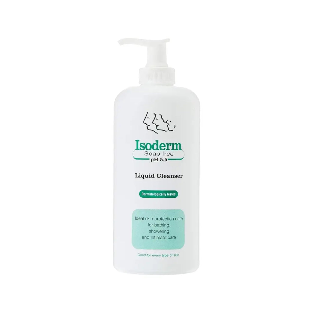 Isoderm Liquid Cleanser 500ml | Soap-Free pH Balanced Cleanser for Sensitive Skin