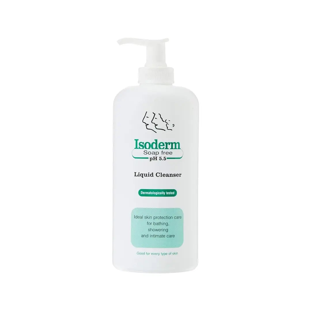 Isoderm Liquid Cleanser 500ml | Soap-Free pH Balanced Cleanser for Sensitive Skin