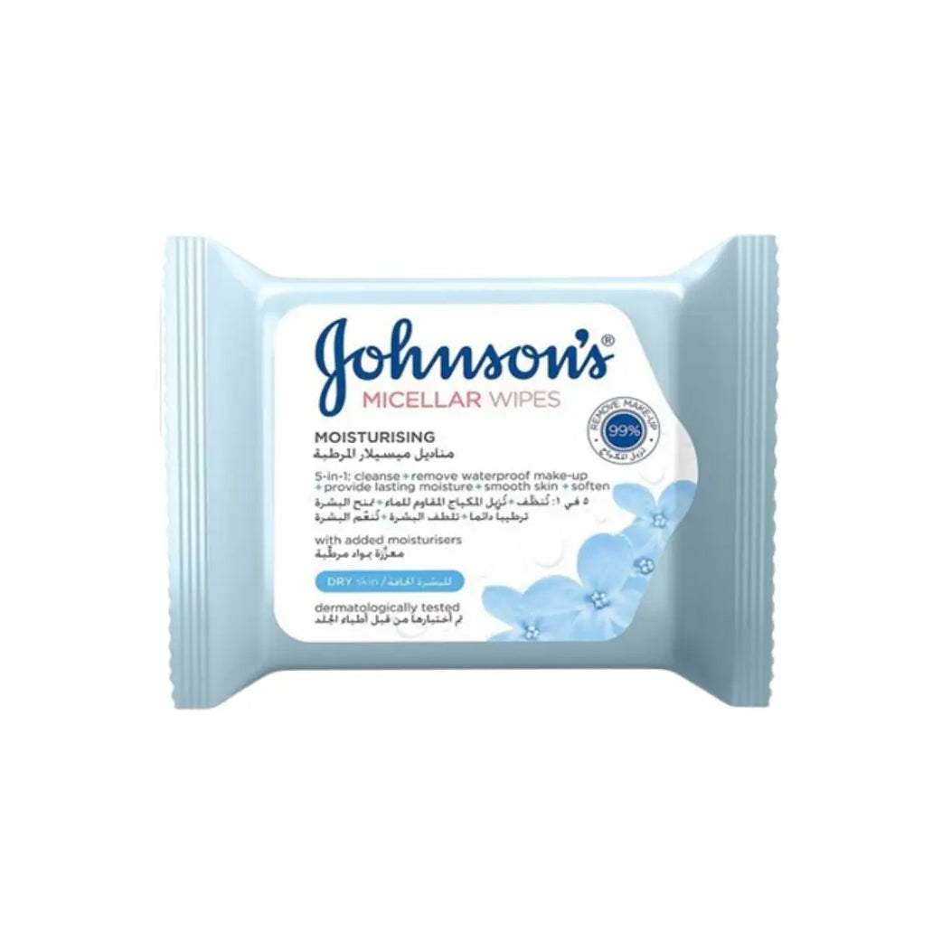 JOHNSONS FACE MAKEUP BE GONE FOR DRY SKIN 25 WIPES