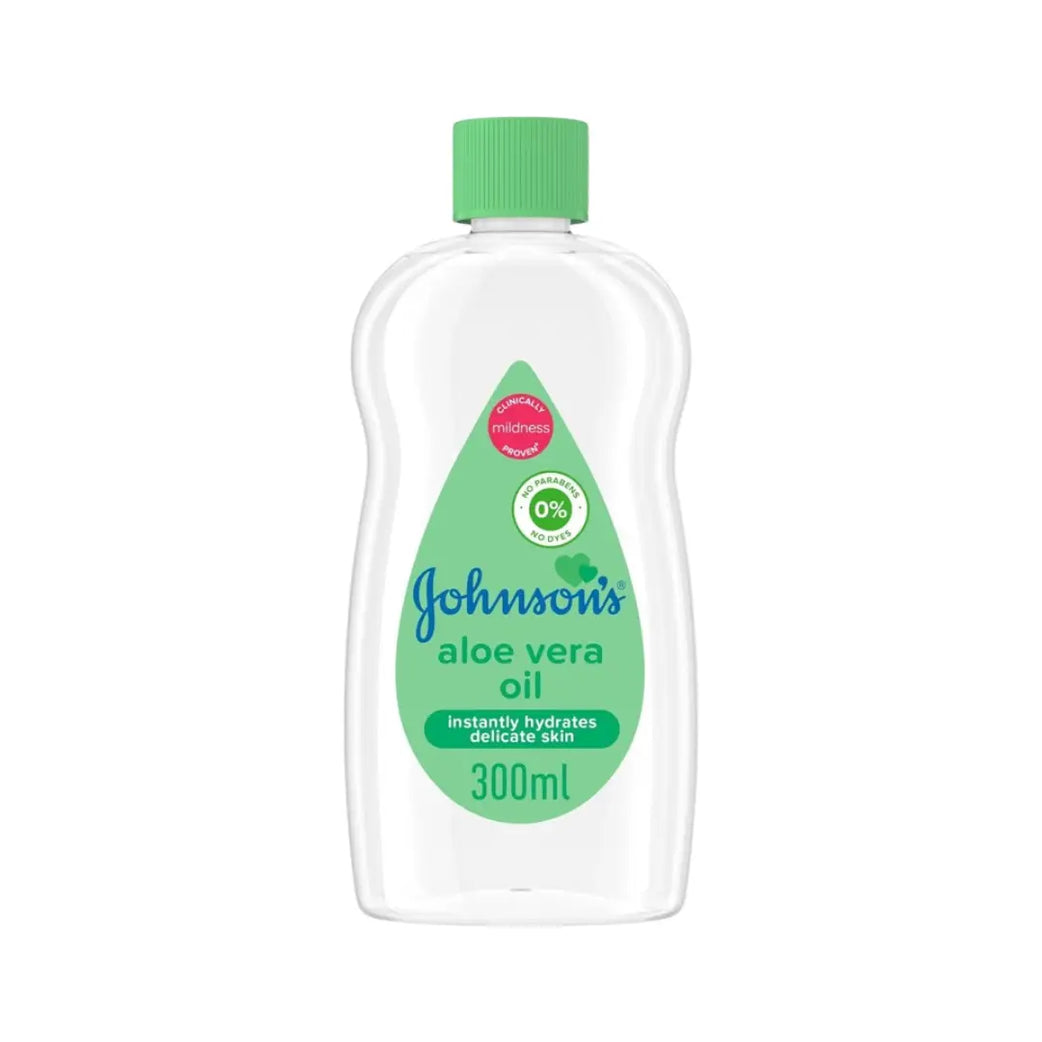 Johnson's Baby Oil Aloe Vera 300ml Moisturizing Baby Massage Oil for Soft and Smooth Skin