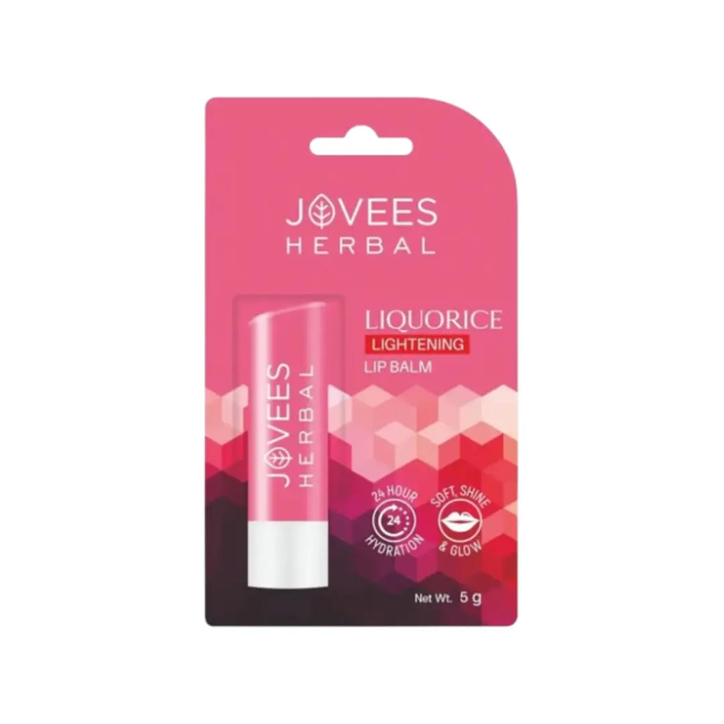 Jovees Herbal Liquorice Lightening Lip Balm SPF 15 5g | Moisturizing Lip Care Balm | Sun Protection & Soft Lips