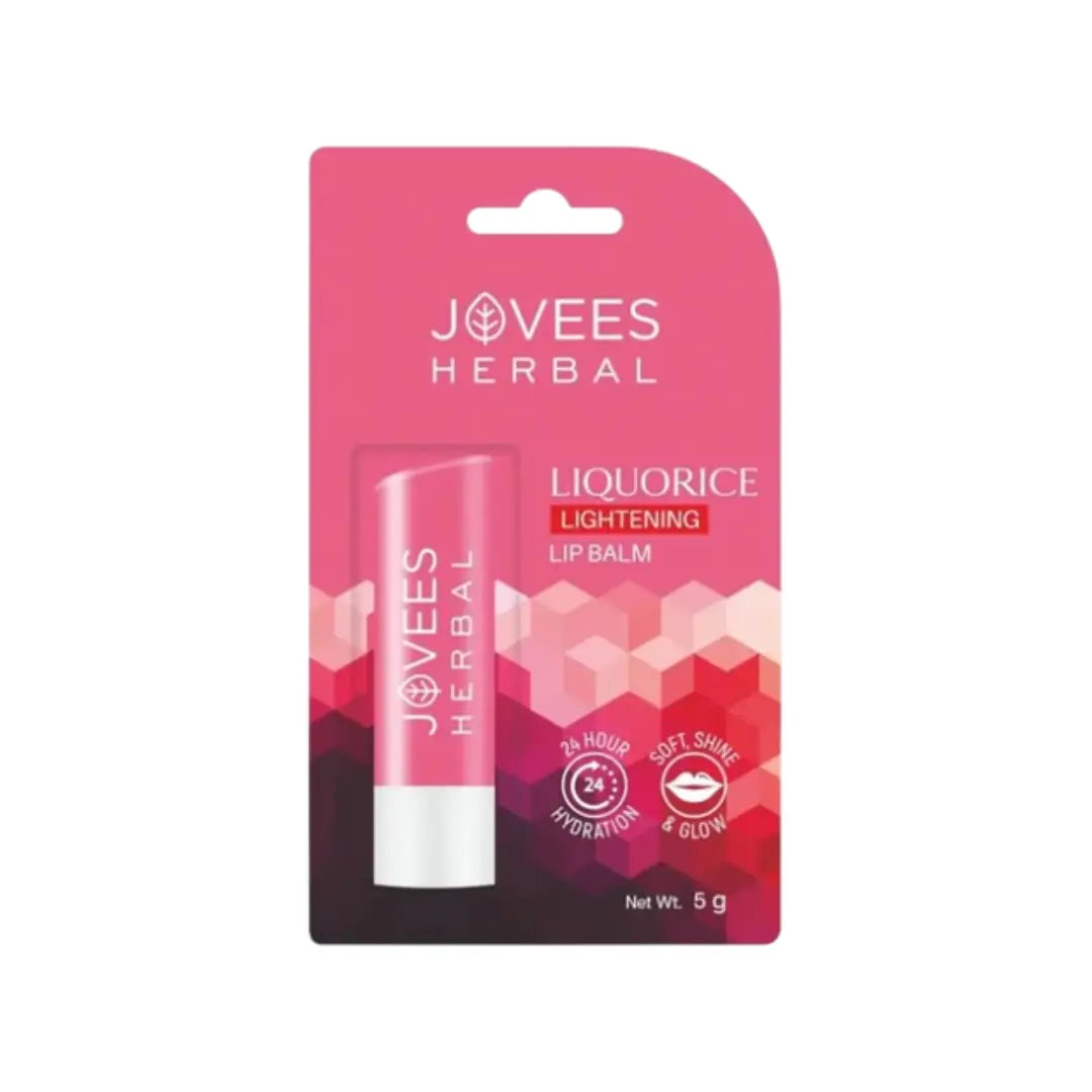 Jovees Herbal Liquorice Lightening Lip Balm SPF 15 5g | Moisturizing Lip Care Balm | Sun Protection & Soft Lips