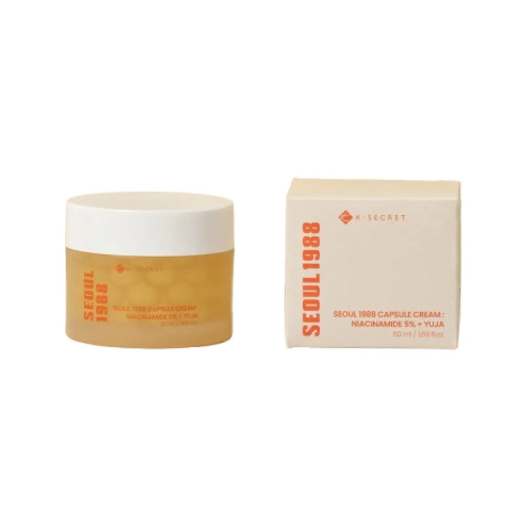 K-Secret Seoul 1988 Capsule Cream Niacinamide 5% + Yuja 50ml – Brightening Moisturizing Cream