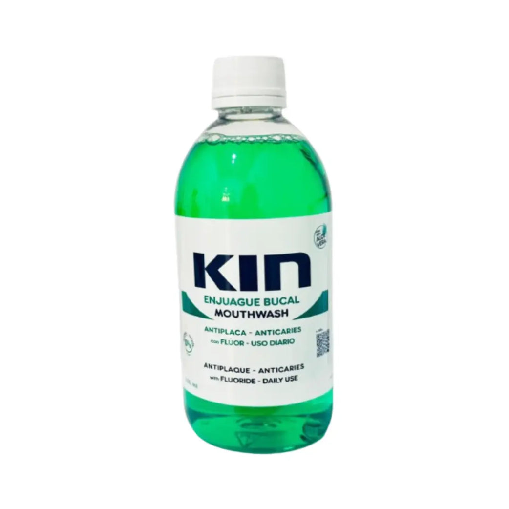 KIN Enjuague Bucal Mouthwash 500ml | Daily Oral Care Rinse | Fresh Breath, Cavity Protection & Gum Hygiene