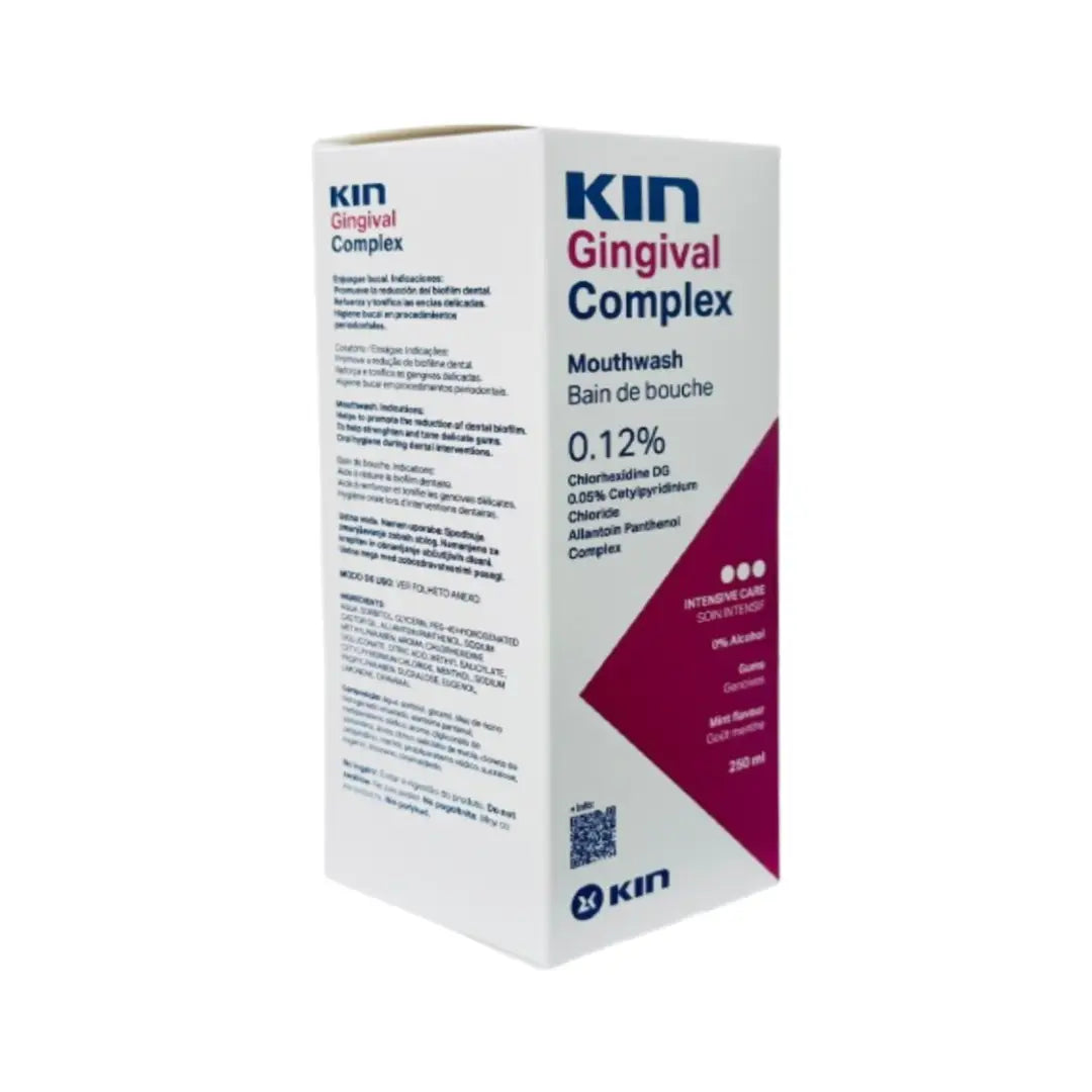 KIN Gingival Complex 0.12% Mouthwash 250ml | Gum Care Antiseptic Oral Rinse for Daily Hygiene