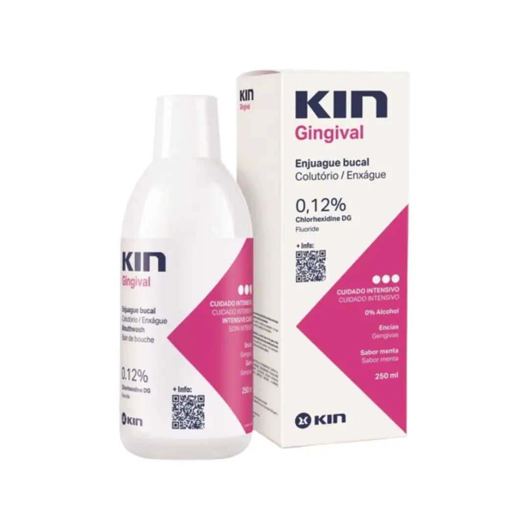 KIN Gingival Intensive Care Mouthwash 0.12% Mint 250ml – Daily Oral Rinse for Gum Care & Fresh Breath