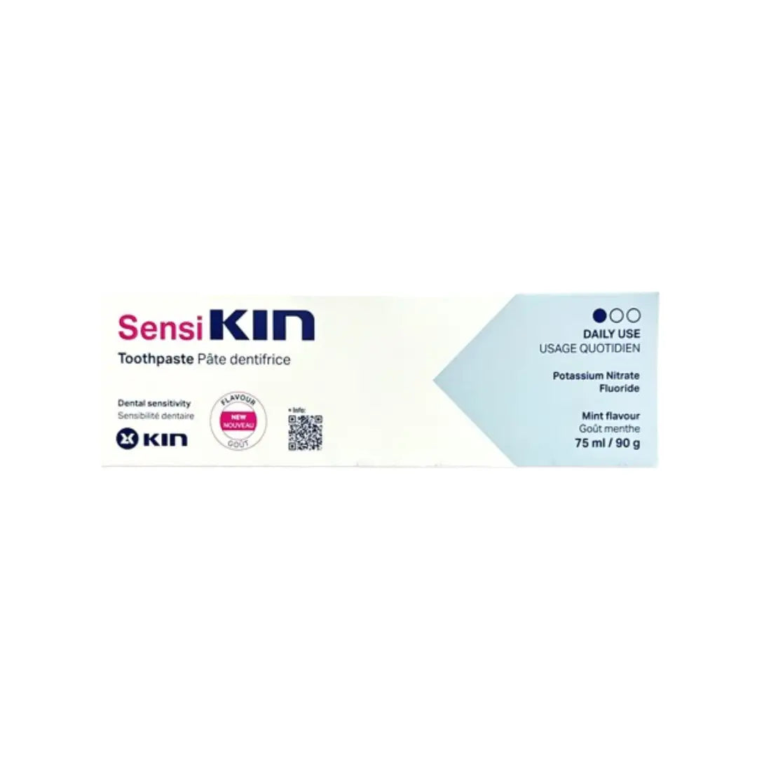 KIN SensiKIN Dental Sensitivity Toothpaste Mint 75ml – Fluoride Toothpaste for Sensitive Teeth & Daily Oral Care