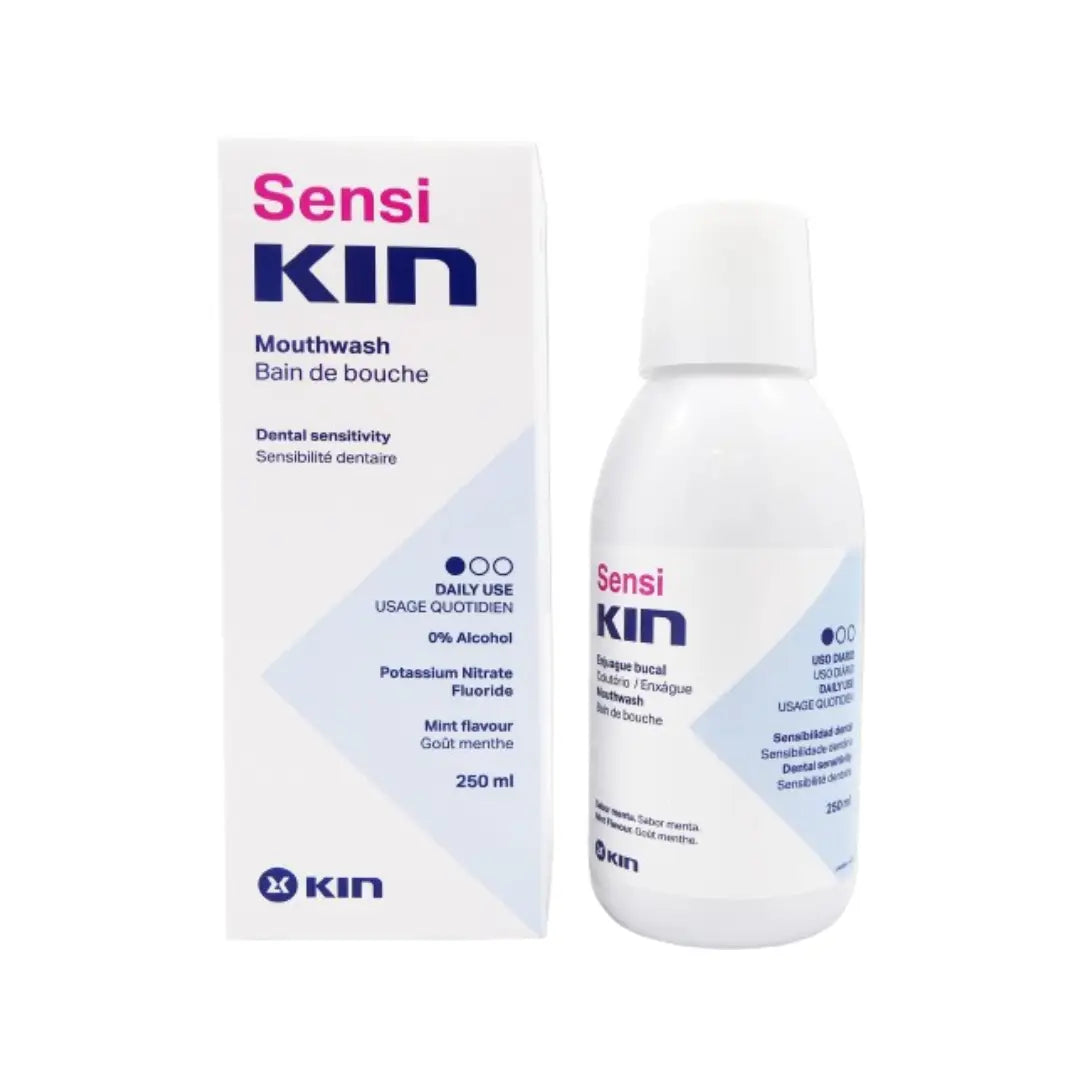 KIN Sensikin Dental Sensitivity Mouthwash Mint 250ml – Daily Oral Care Rinse for Sensitive Teeth & Gum Comfort