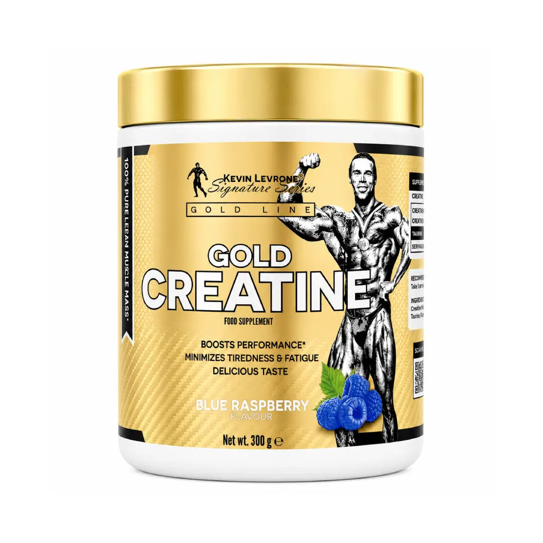 Kevin Levrone Gold Creatine 300g Blue Raspberry – Micronized Creatine Monohydrate Powder 60 Servings