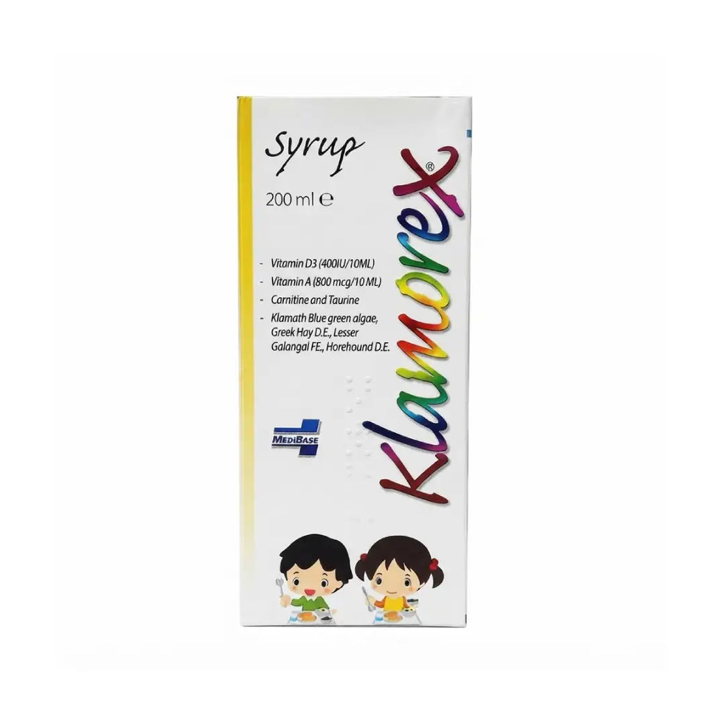 Klamorex Kids Multivitamin Syrup 200ml – Vitamin A & D3 Nutritional Supplement