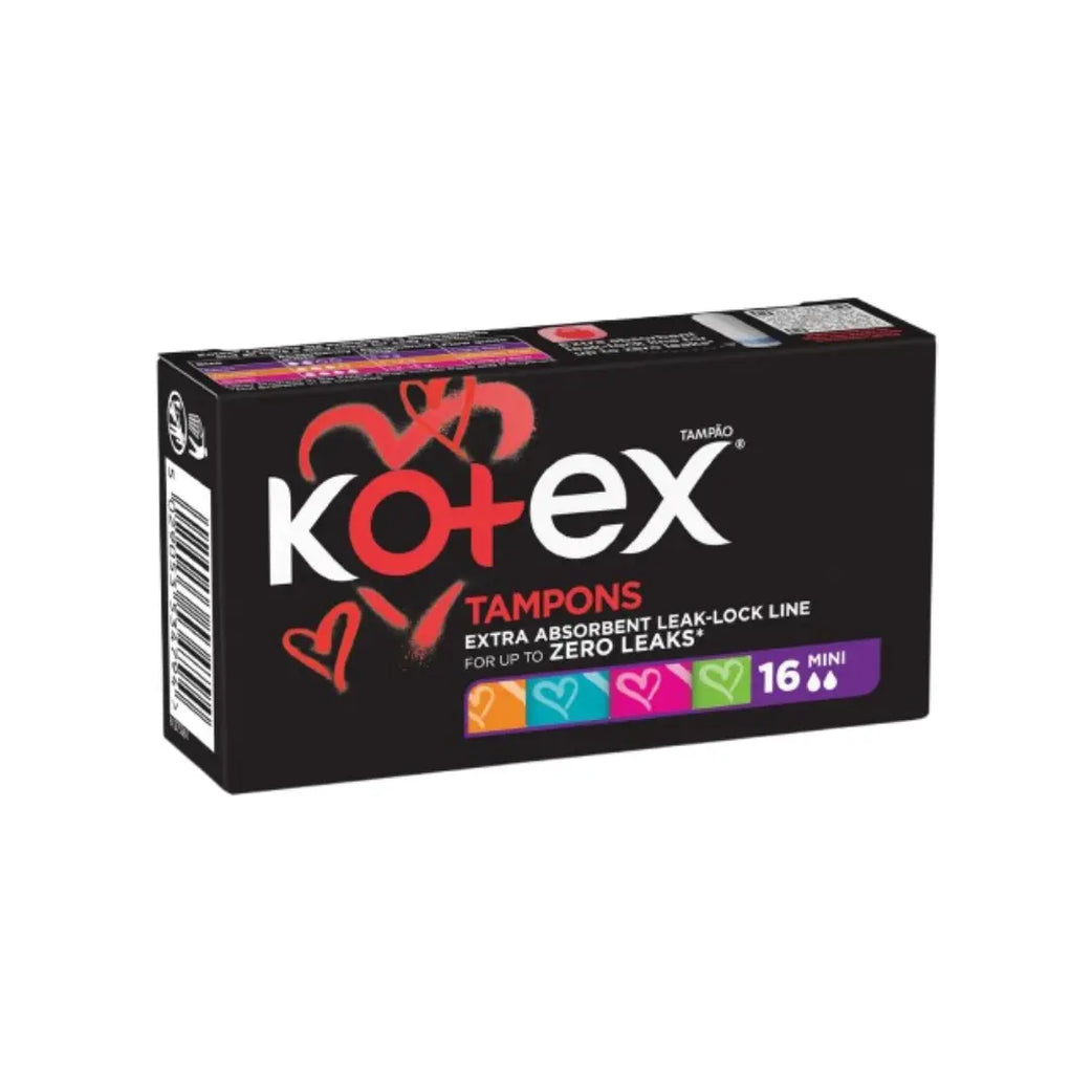Kotex Mini Tampons 16s – Compact Tampons for Light to Moderate Menstrual Flow