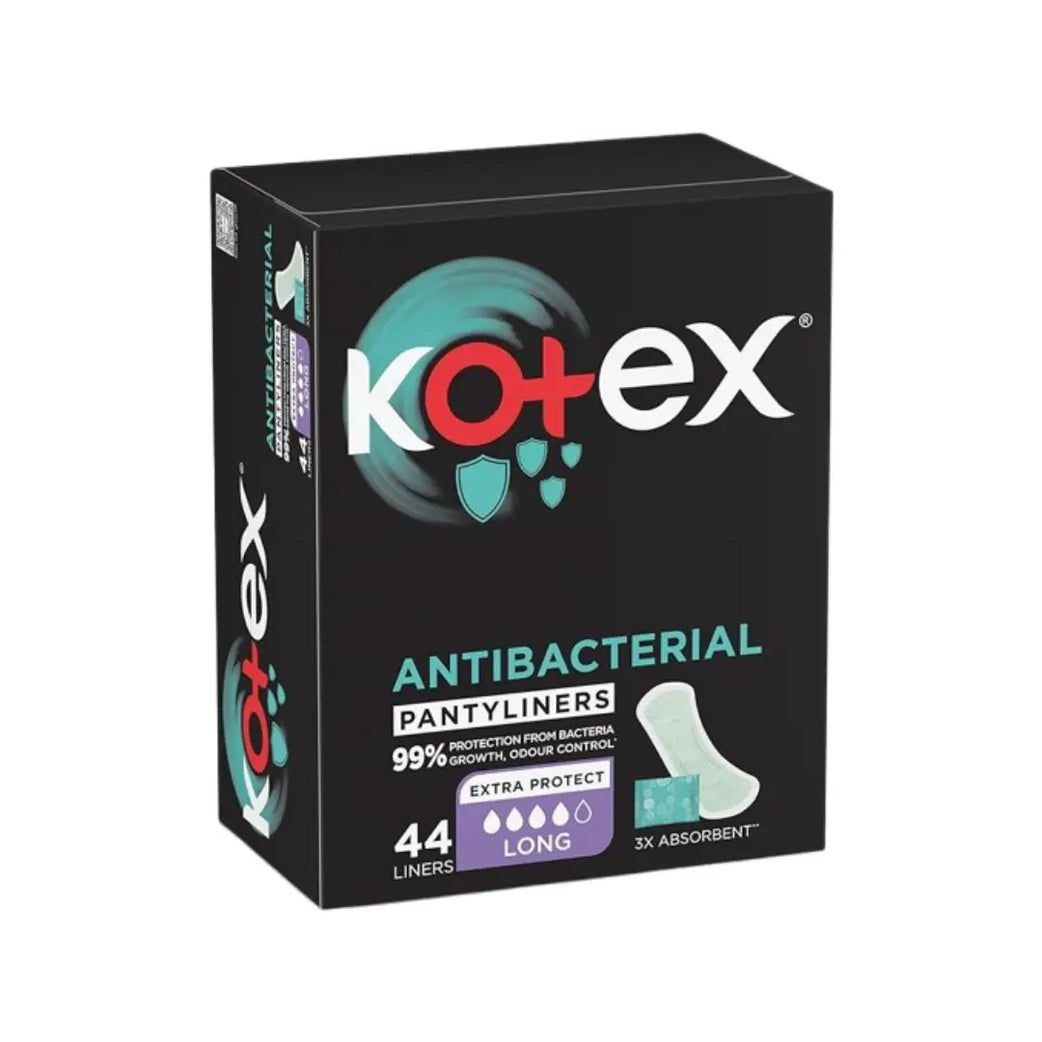 Kotex Antibacterial Pantyliners Long 44s