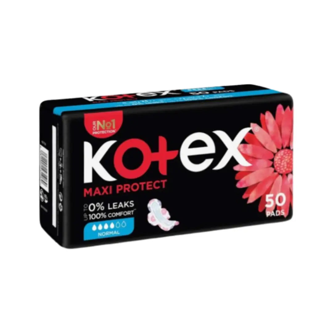 Kotex Maxi Protect Normal Pads 50s – Comfortable Sanitary Pads for Daily Menstrual Protection