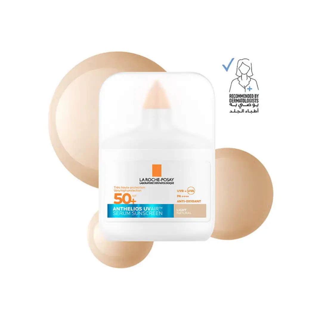 La Roche-Posay Anthelios UVAIR Serum Sunscreen SPF50+ Light 50ml – Tinted Face Sunscreen