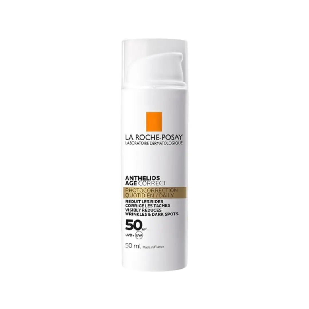 La Roche-Posay Anthelios Age Correct Daily Light Cream SPF50 50ml – Hydrating Face Sunscreen with Niacinamide