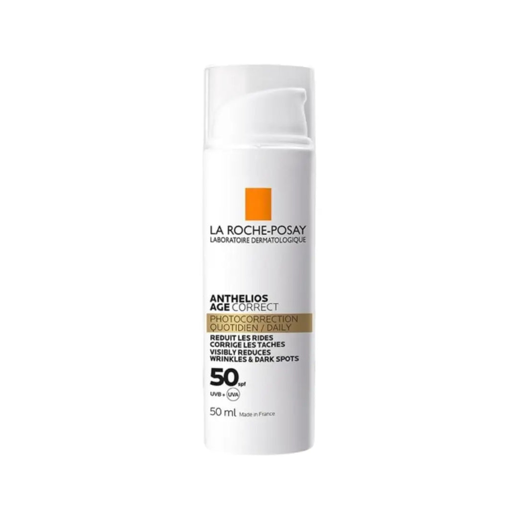 La Roche-Posay Anthelios Age Correct Daily Light Cream SPF50 50ml – Hydrating Face Sunscreen with Niacinamide