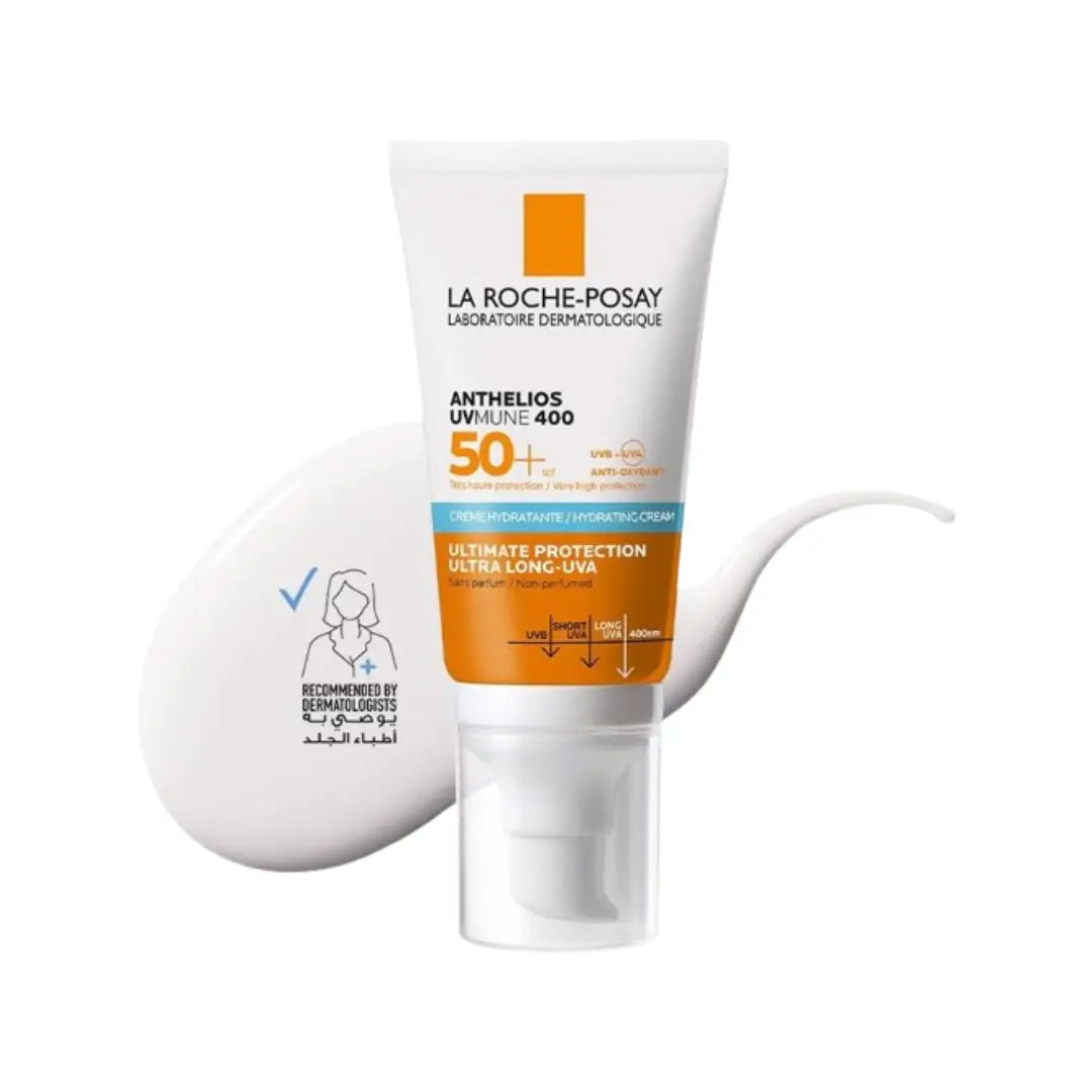 La Roche-Posay Anthelios UVMUNE 400 SPF50+ Hydrating Cream 50ml – Daily Face Sunscreen for Sensitive Skin