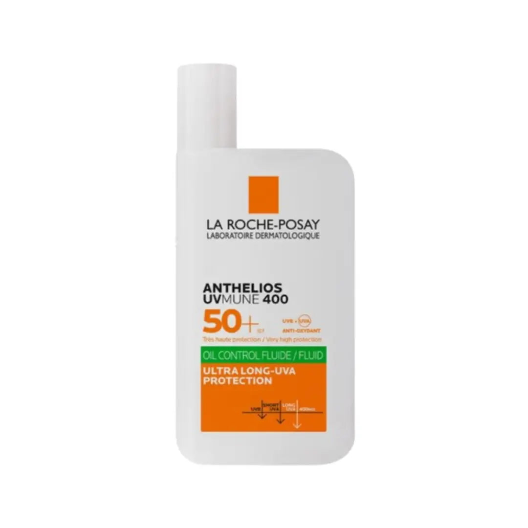 La Roche-Posay Anthelios UVMUNE 400 SPF50+ Oil Control Fluid 50ml – Matte Finish Face Sunscreen for Oily Skin