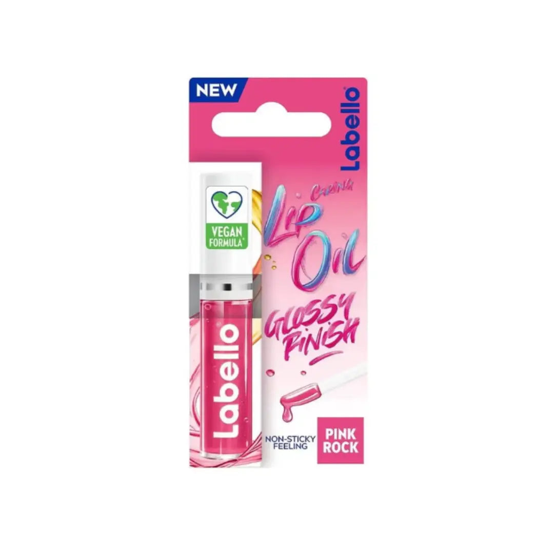 Labello Lip Gloss Pink Rock 5.5ml – Hydrating Glossy Lip Shine