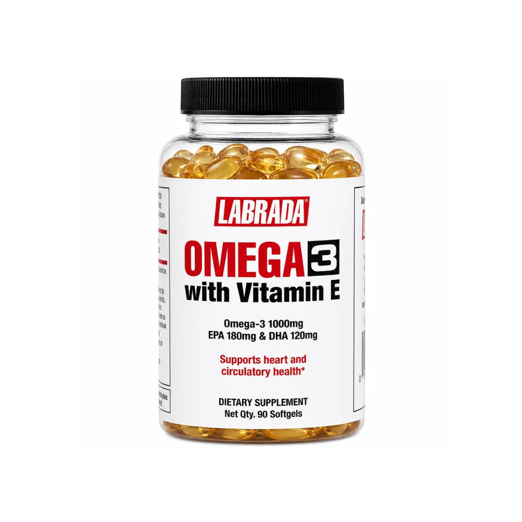Labrada Omega 3 with Vitamin E Softgels 90s – Fish Oil Supplement