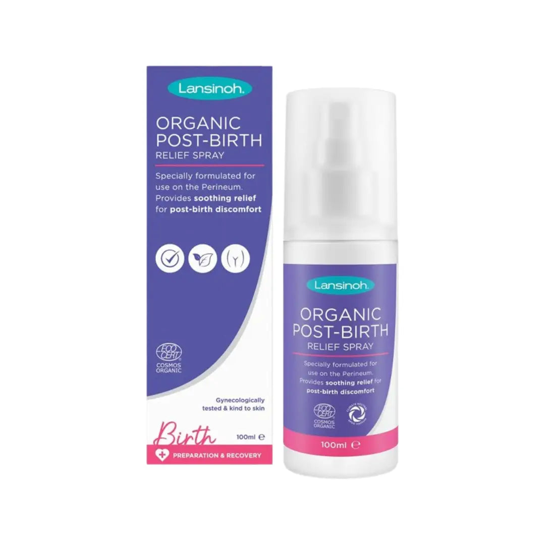 Lansinoh Organic Post-Birth Relief Spray 100ml – Soothing Perineal Care Spray for Postpartum Recovery