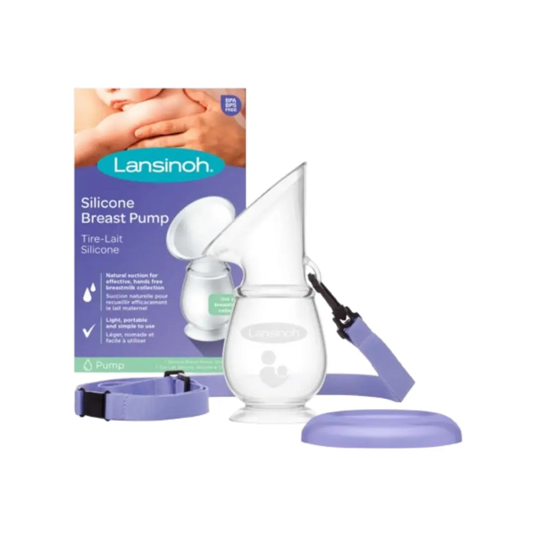Lansinoh Silicone Breast Pump 33025 – Manual Silicone Milk Collector for Breastfeeding Mothers