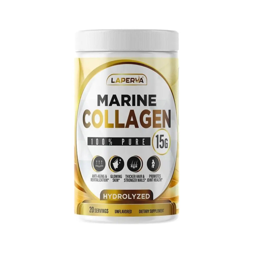 Laperva Marine Collagen Hydrolyzed 300g unflavored container front view