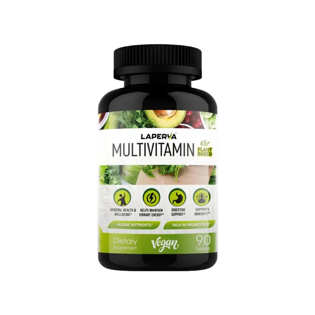 bottle – natural veLaperva Plant Based Multivitamin Tablets 90s gan daily multivitamin supplement for energy, immunity, and overall wellness