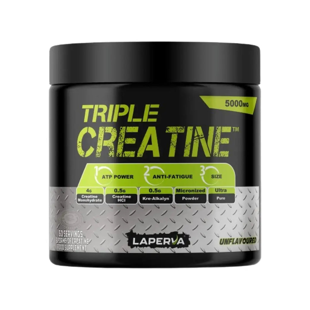 Laperva Triple Creatine 5000mg Unflavoured Powder 300g – 60 Servings Fitness Supplement