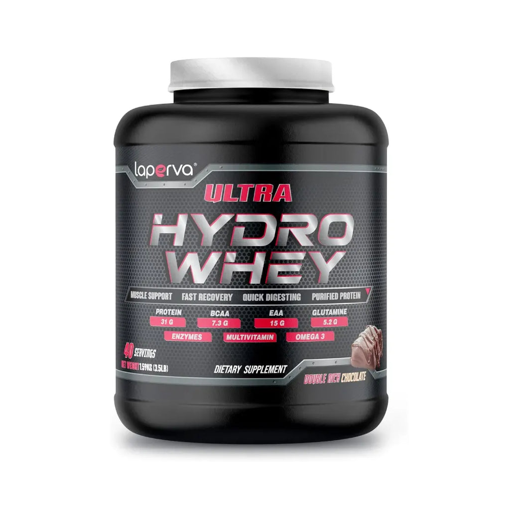 Laperva Ultra Hydro Whey Protein 3.5lb Double Rich Chocolate Serv 40