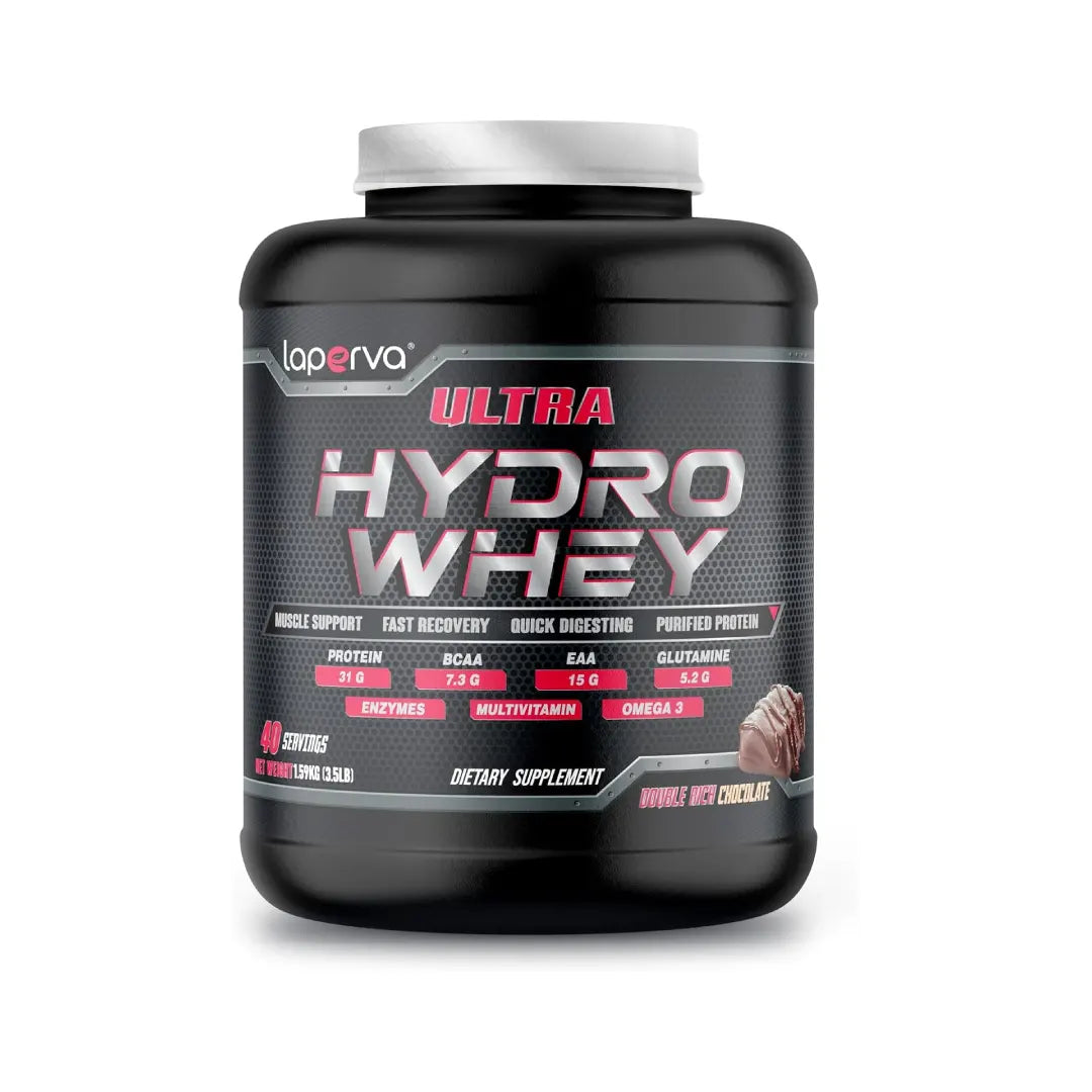 Laperva Ultra Hydro Whey Protein 3.5lb Double Rich Chocolate Serv 40
