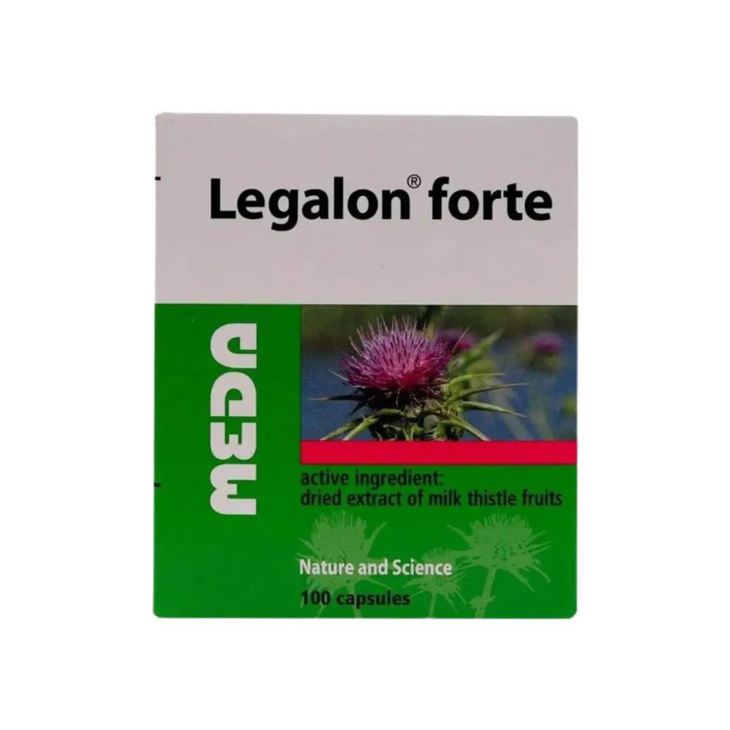 MEDA Legalon Forte 140mg Capsules 100 liver support supplement for detoxification and liver health