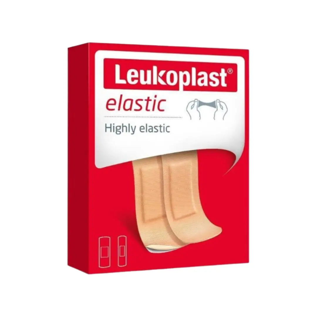Leukoplast Elastic Plasters 28 x 72 mm 20s | Flexible Adhesive First Aid Strips for Cuts & Wounds