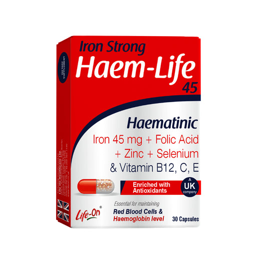LIFE ON IRON STRONG HAEM LIFE 45MG CAP 30s