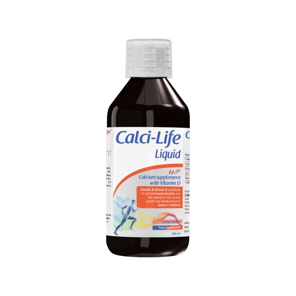 Life On Calci Life Liquid Orange 200ml – calcium supplement for bone and teeth health