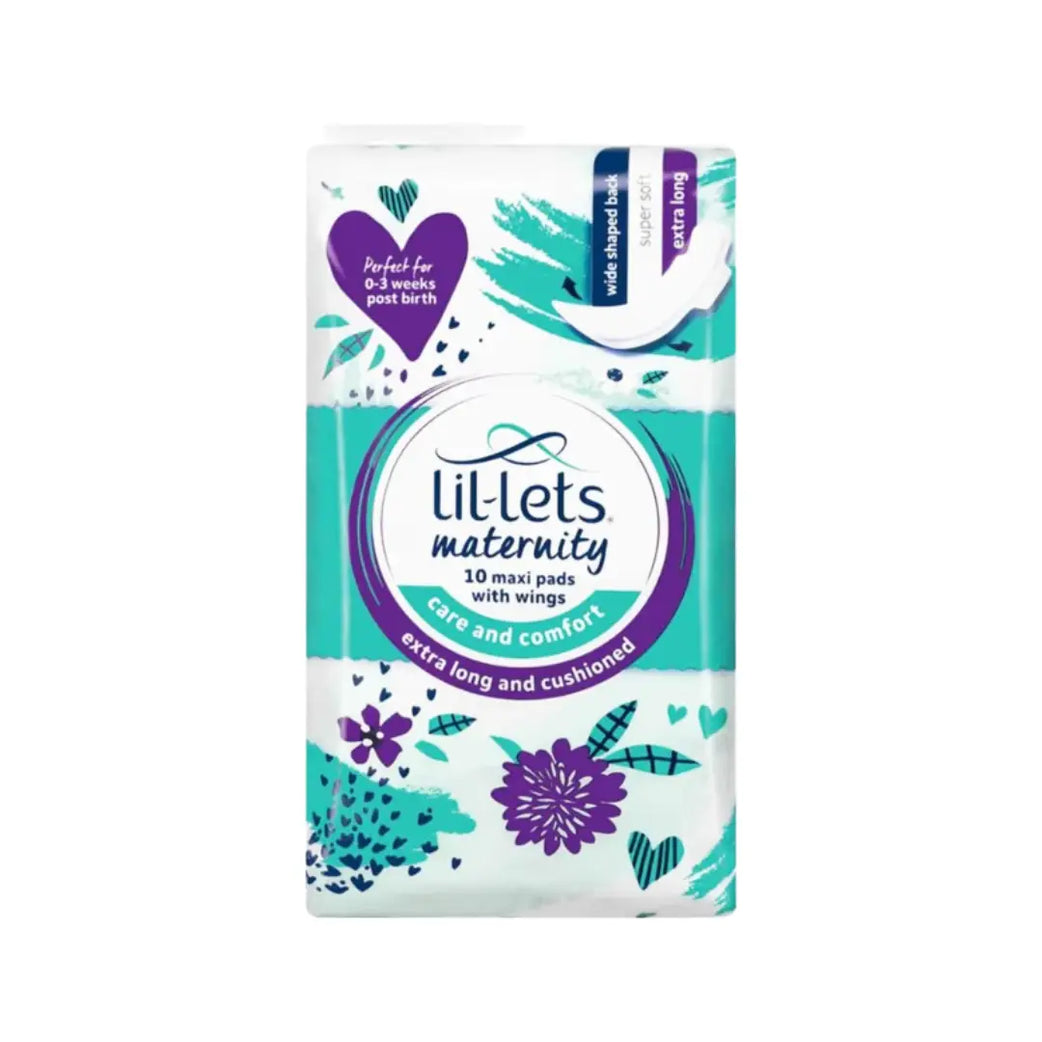 Lil-Lets Maternity Maxi Pads with Wings 10s – Soft Postpartum Maternity Sanitary Pads