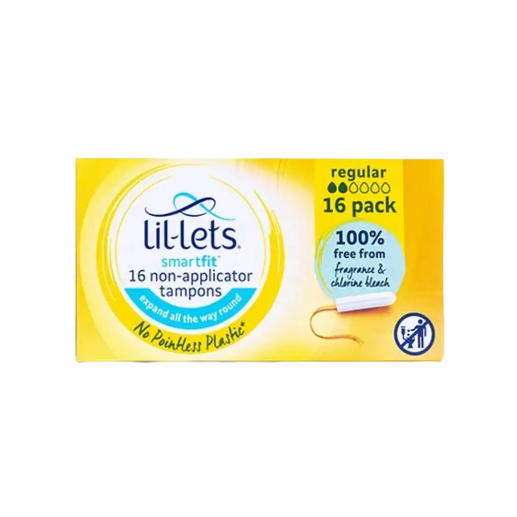 Lil-Lets SmartFit Regular Non-Applicator Tampons 16s | Comfortable Tampons for Light to Medium Flow