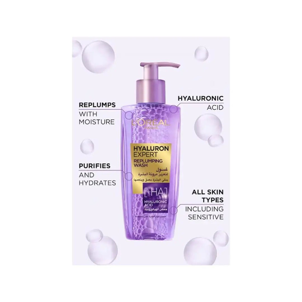 Loreal Hyaluron Expert Replumping Gel Wash 200ML