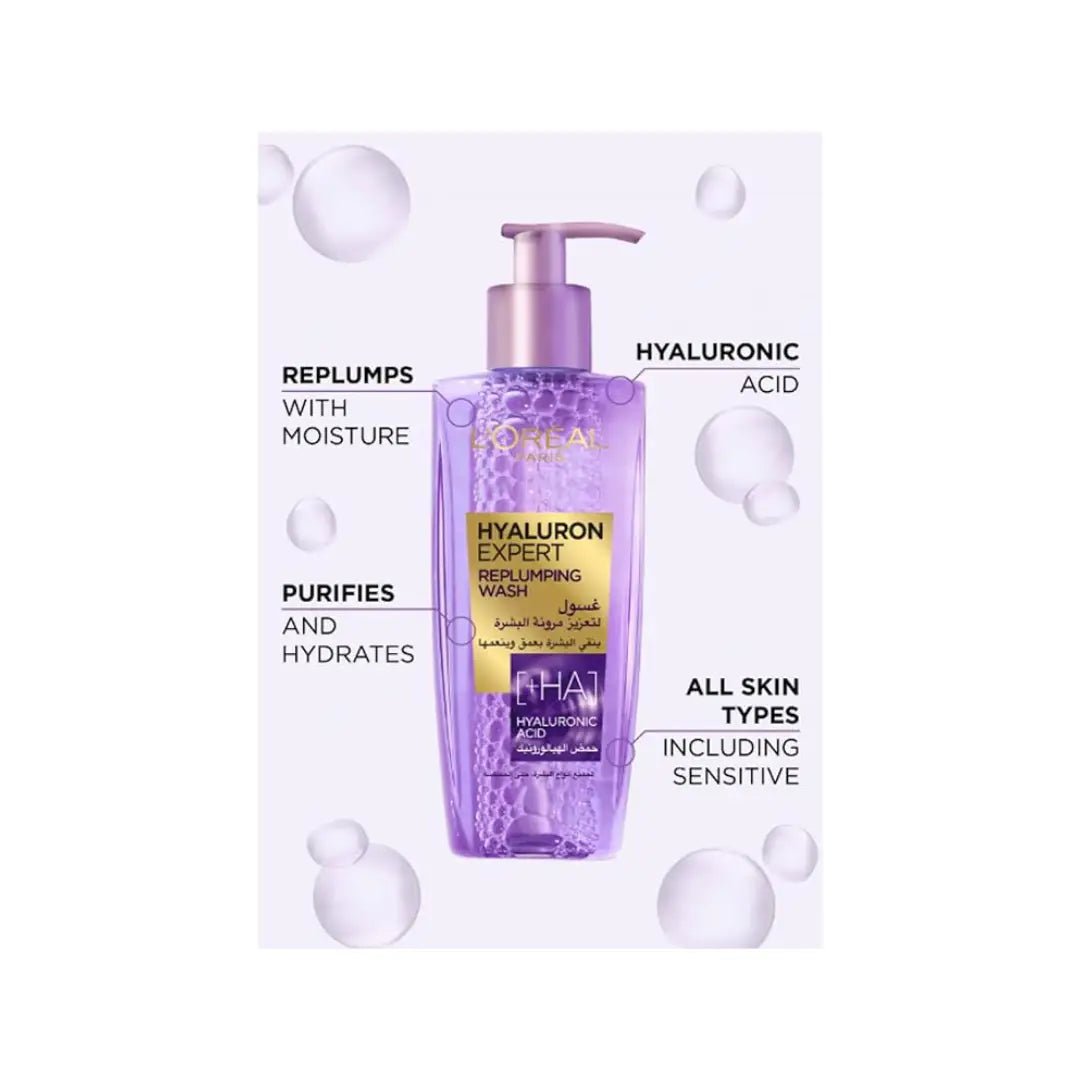 Loreal Hyaluron Expert Replumping Gel Wash 200ML