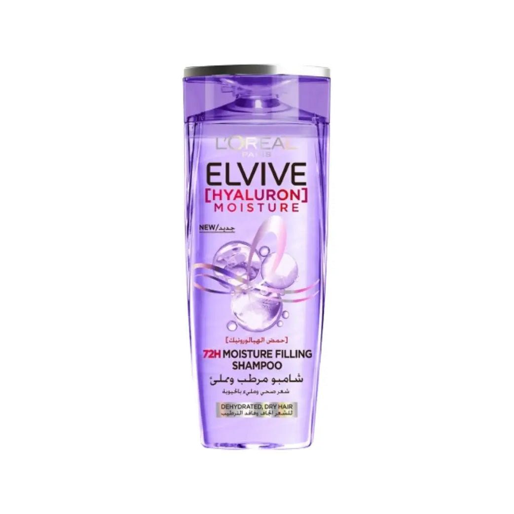 L’Oréal Paris Elvive Hyaluron Moisture Filling Shampoo 400ml – Hydrating Shampoo for Dehydrated Hair