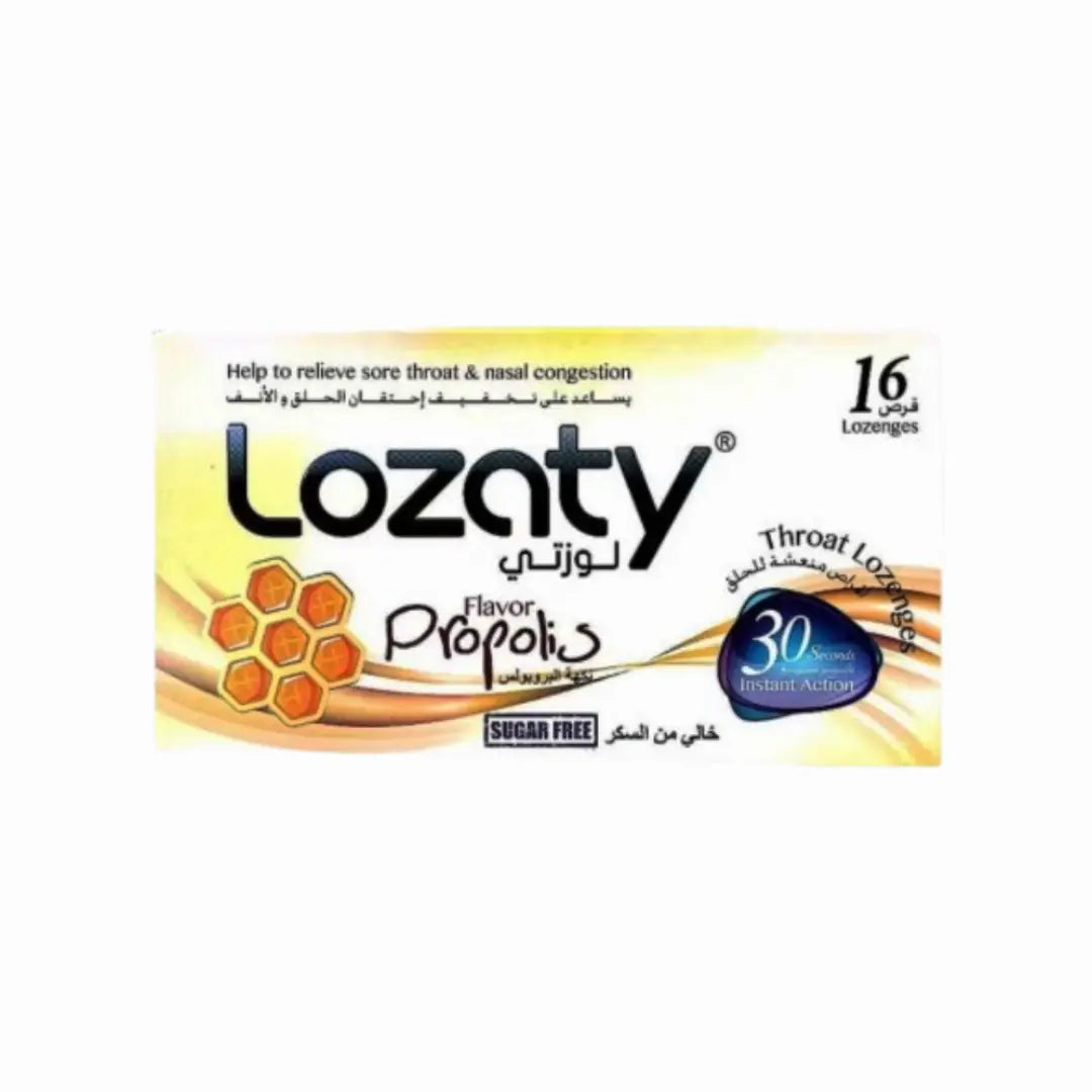 Lozaty Sugar Free Propolis Throat Lozenges 16s | Soothing Propolis Lozenges for Throat Comfort