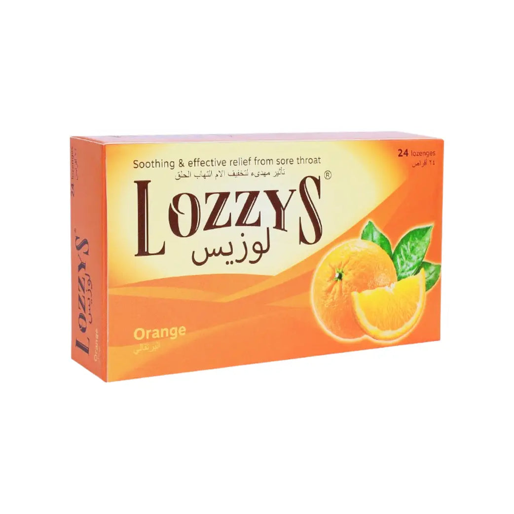 Lozzys Orange Lozenges 24s | Refreshing Orange Throat Lozenges for Soothing Comfort
