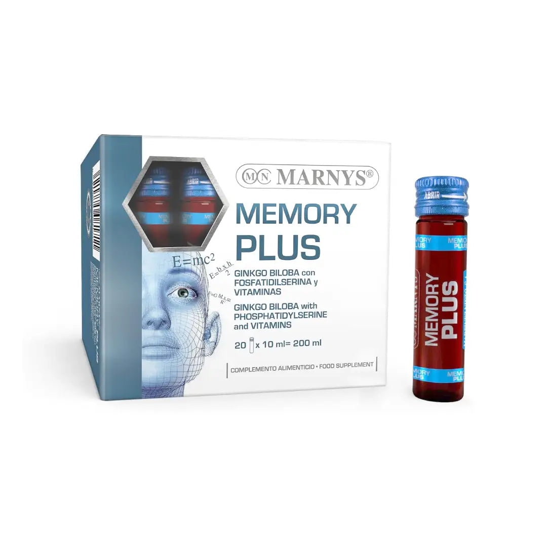 MARNYS Memory Plus 10ml Vials 20s – Ginkgo Biloba & Phosphatidylserine Supplement