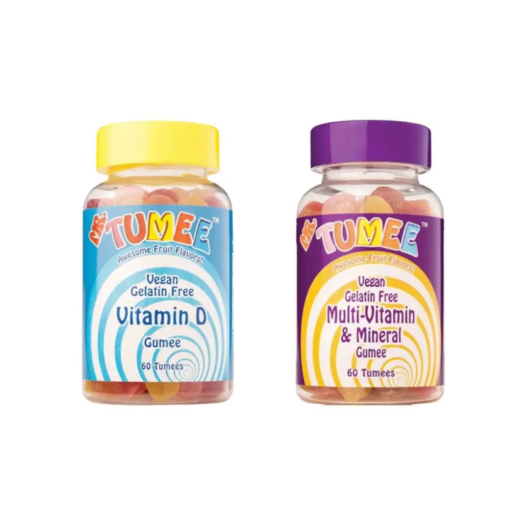 MR TUMEE VITAMIN D 3 GUMMIES 60s + MULTI VITAMIN & MINERAL GUMMIES 60s