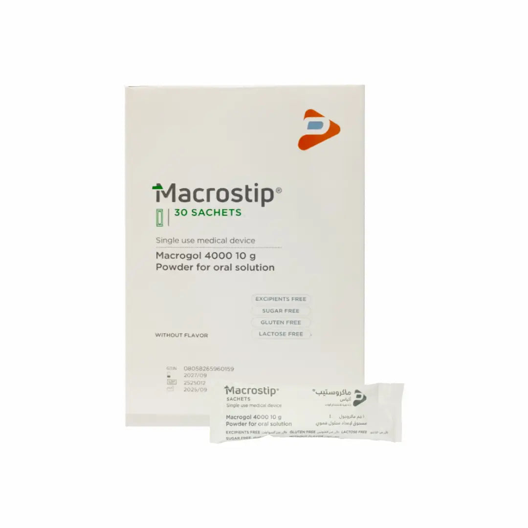 Macrostip 10g sachets pack of 30 box packaging