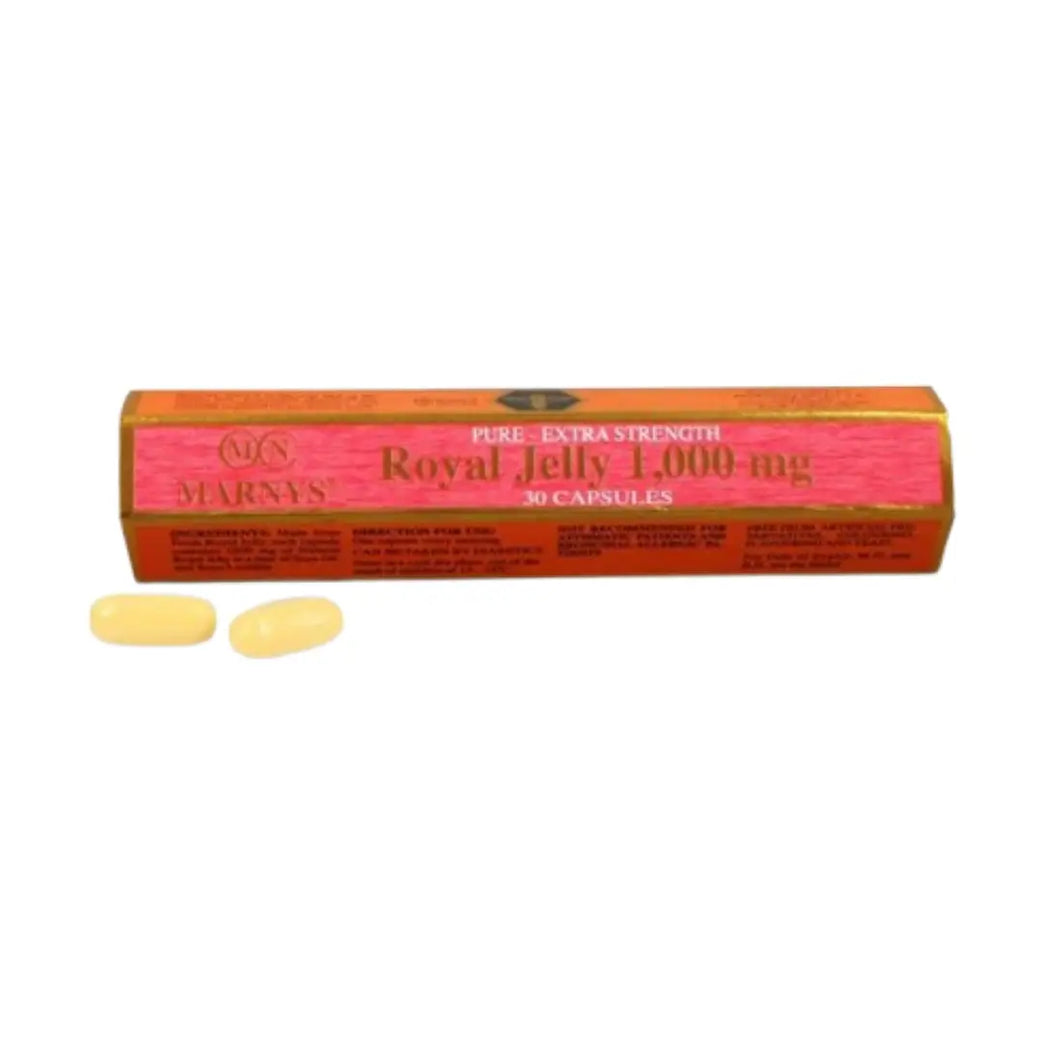 Marnys Royal Jelly 1000mg Capsules 30 Count – Natural Nutritional Supplement for Daily Wellness Support