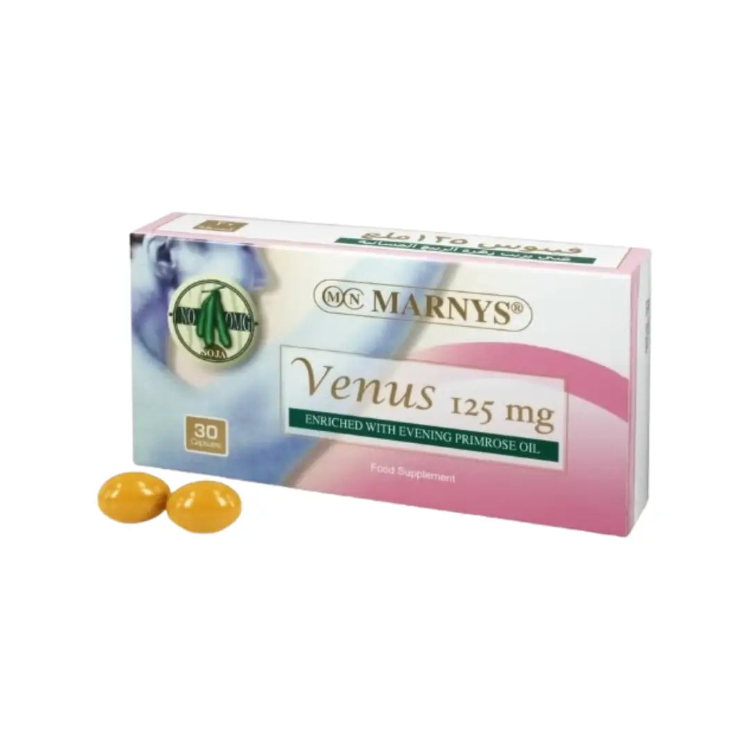 Marnys Venus 125mg Capsules 30s – Evening Primrose Oil Supplement for Daily Wellness
