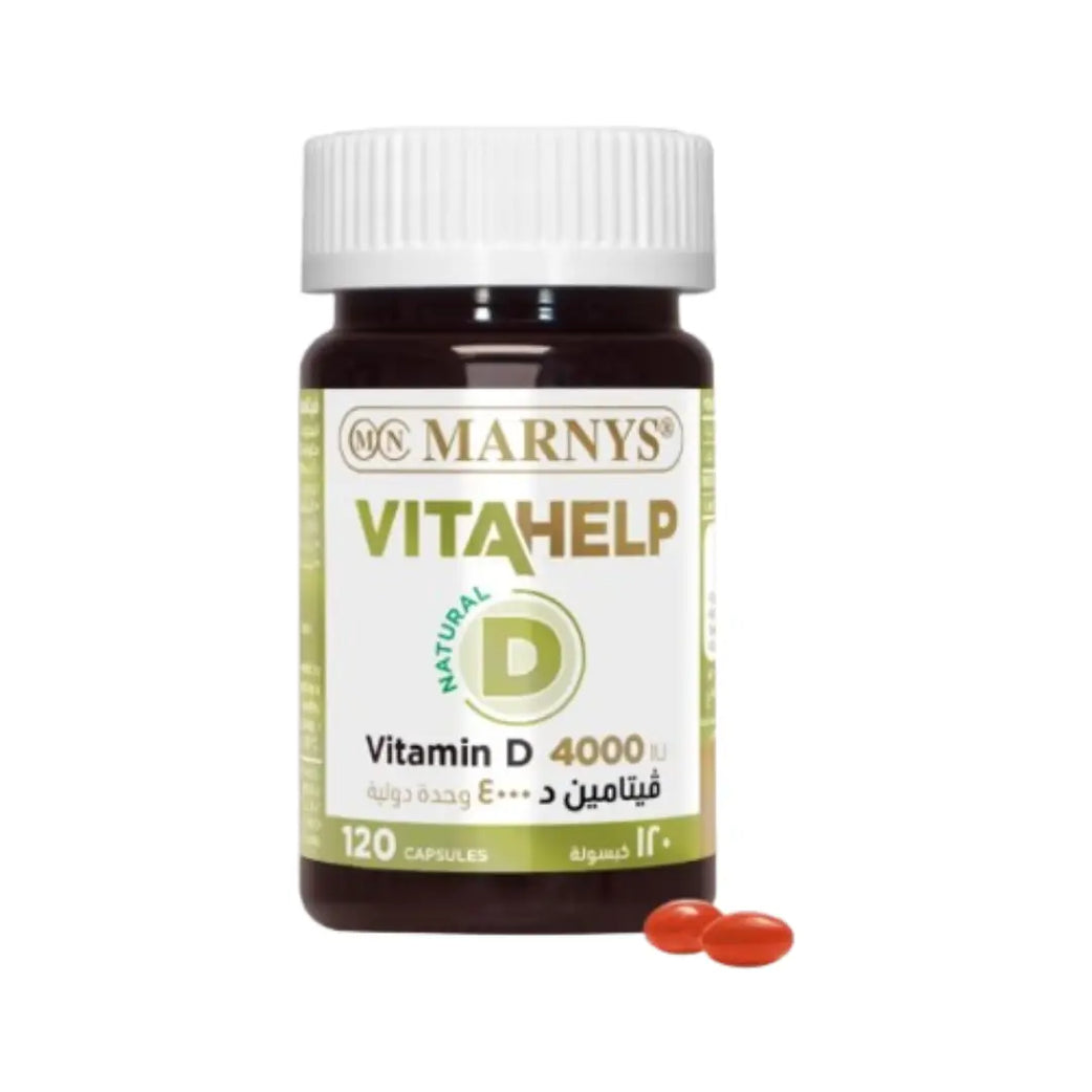 Marnys Vitahelp Vitamin D3 4000 IU Capsules 120s – High Strength Vitamin D Supplement for Daily Wellness