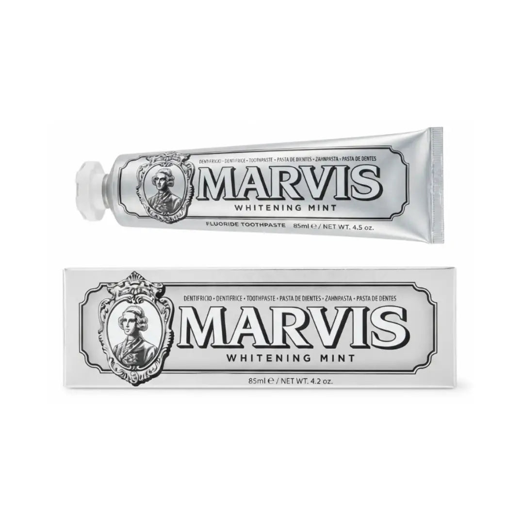 Marvis Whitening Mint Toothpaste 85ml – Fluoride-Free Whitening Toothpaste with Fresh Mint Flavor